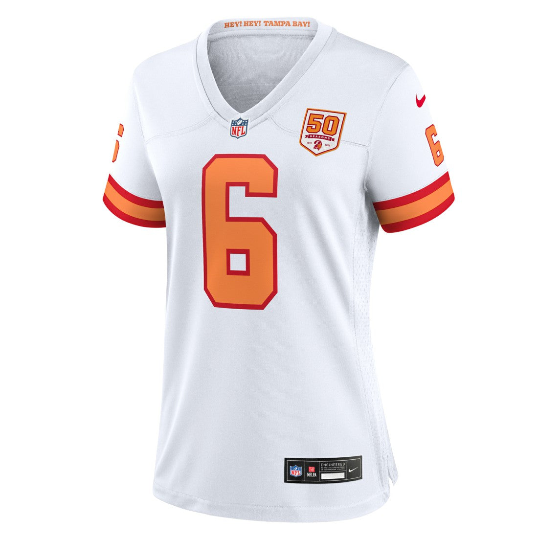 Baker Mayfield '76 Tampa Bay Buccaneers Women's 50th Season Game Jersey - White Jerseys
