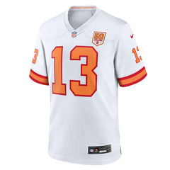 Mike Evans '76 Tampa Bay Buccaneers 50th Season Game Jersey - White Jerseys