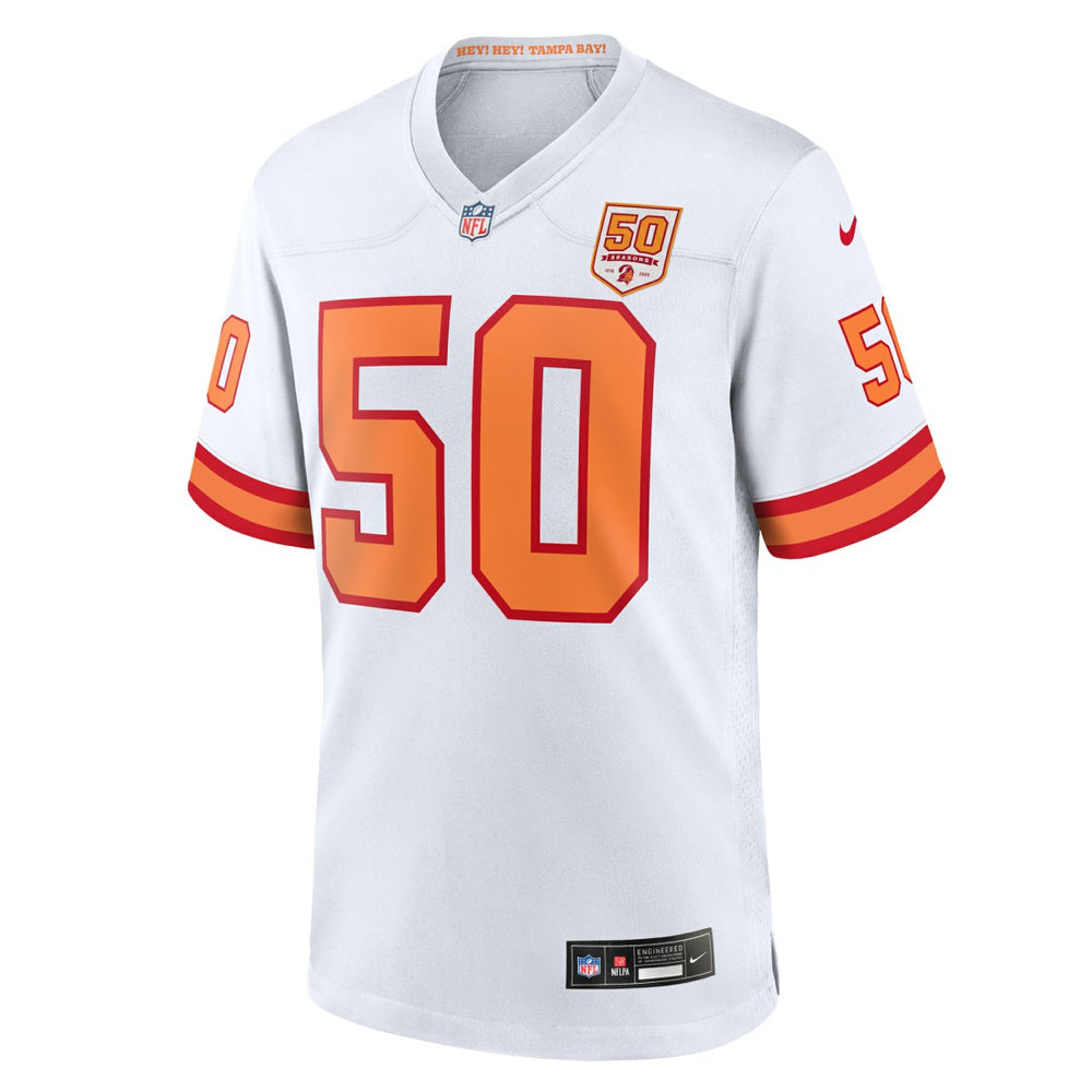 Vita Vea '76 Tampa Bay Buccaneers 50th Season Game Jersey - White Jerseys
