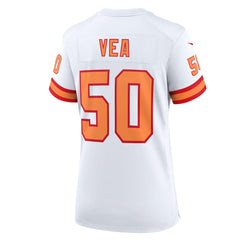 Vita Vea '76 Tampa Bay Buccaneers Women's 50th Season Game Jersey - White Jerseys