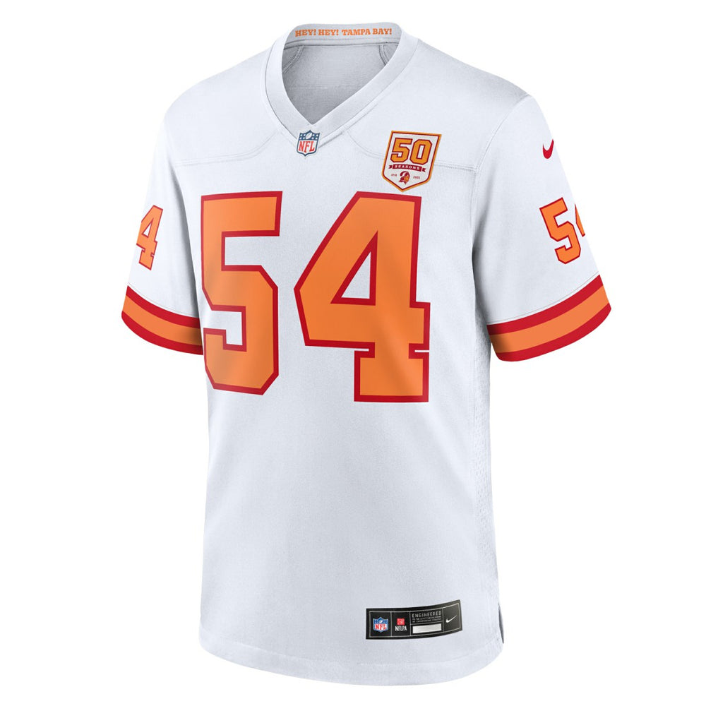 Lavonte David '76 Tampa Bay Buccaneers 50th Season Game Jersey - White Jerseys