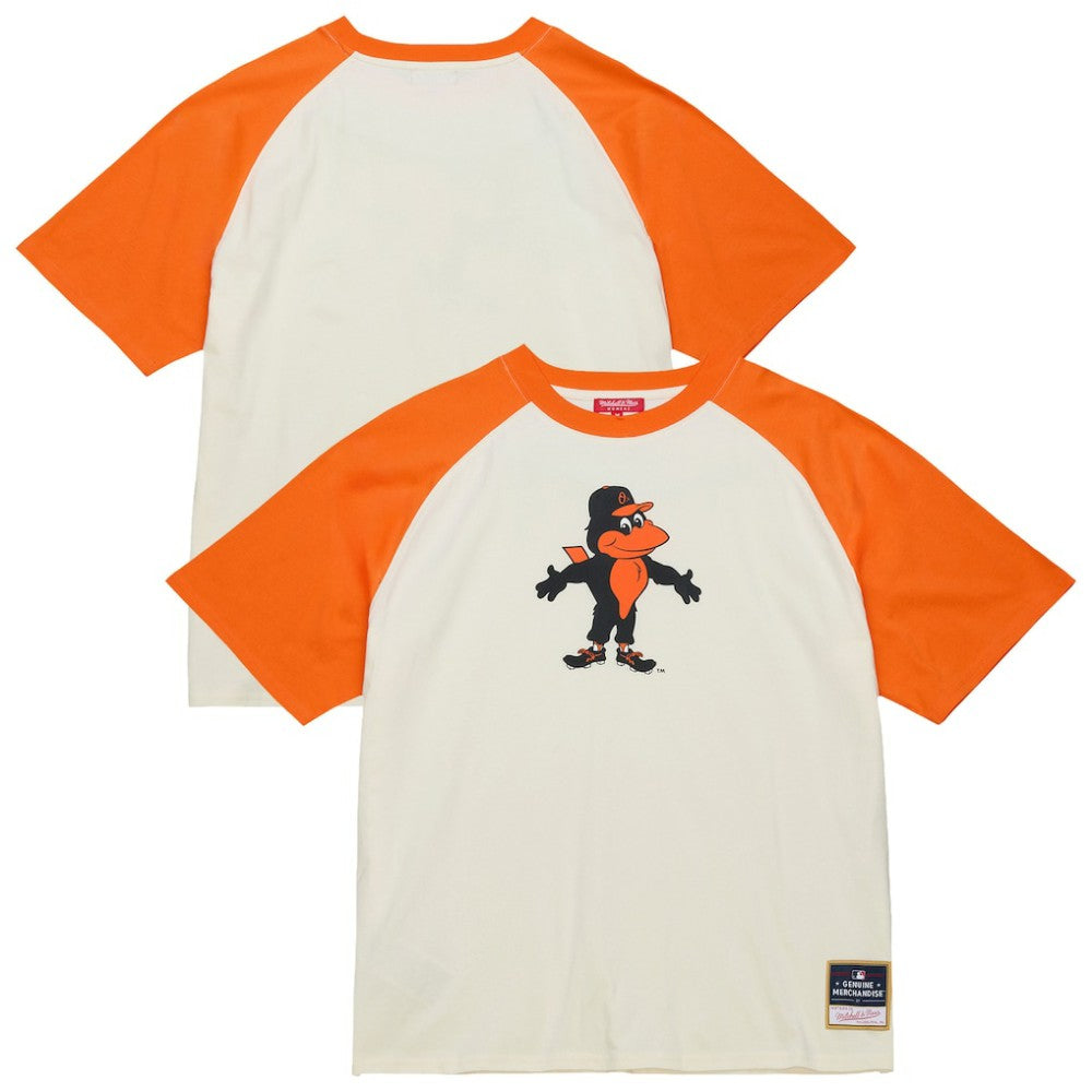 Baltimore Orioles Mitchell & Ness Women's Boyfriend Raglan T-Shirt - Cream T-shirts