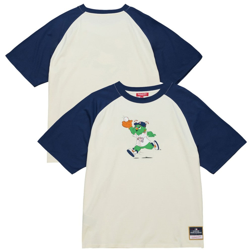 Houston Astros Mitchell & Ness Women's Boyfriend Raglan T-Shirt - Cream T-shirts