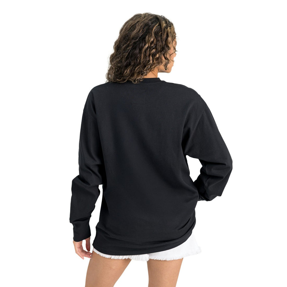 Seattle Seahawks Gameday Couture Women's Oversized Long Sleeve T-Shirt - Black T-shirts