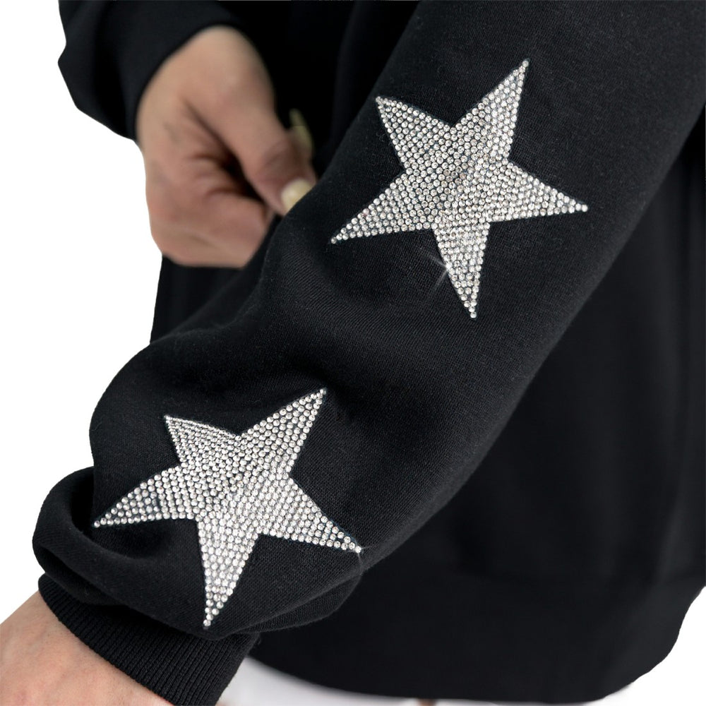 Houston Texans Gameday Couture Women's Velocity Relaxed Rhinestone Pullover Sweatshirt - Black Pullover