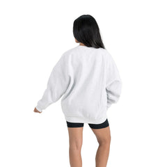 New York Jets Gameday Couture Women's Traditional Logo Oversized Premium Fleece Pullover Sweatshirt - Ash Pullover