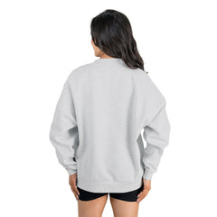 San Francisco 49ers Gameday Couture Women's Home Turf Oversized Premium Fleece Pullover Sweatshirt - Ash Pullover