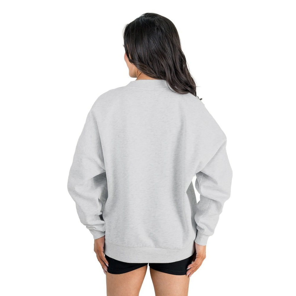 Baltimore Ravens Gameday Couture Women's Home Turf Oversized Premium Fleece Pullover Sweatshirt - Ash Pullover
