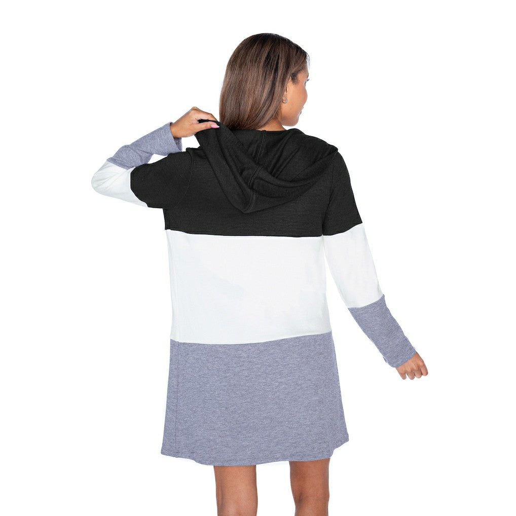 Seattle Seahawks Gameday Couture Women's Tri-Blend Color Block Lightweight Cardigan Hoodie - Black Hoodies