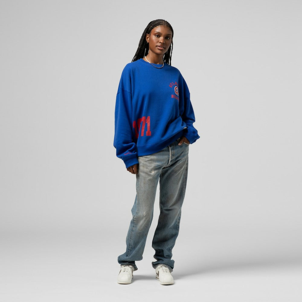 Atlanta Braves Mitchell & Ness Women's Cooperstown Collection Crewneck Sweatshirt - Royal Sweatshirts