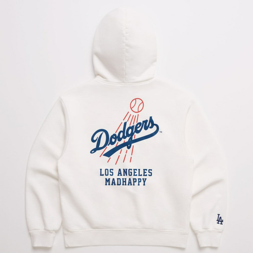 Los Angeles Dodgers Madhappy x MLB Unisex Heavyweight Fleece Hoodie - White Hoodies