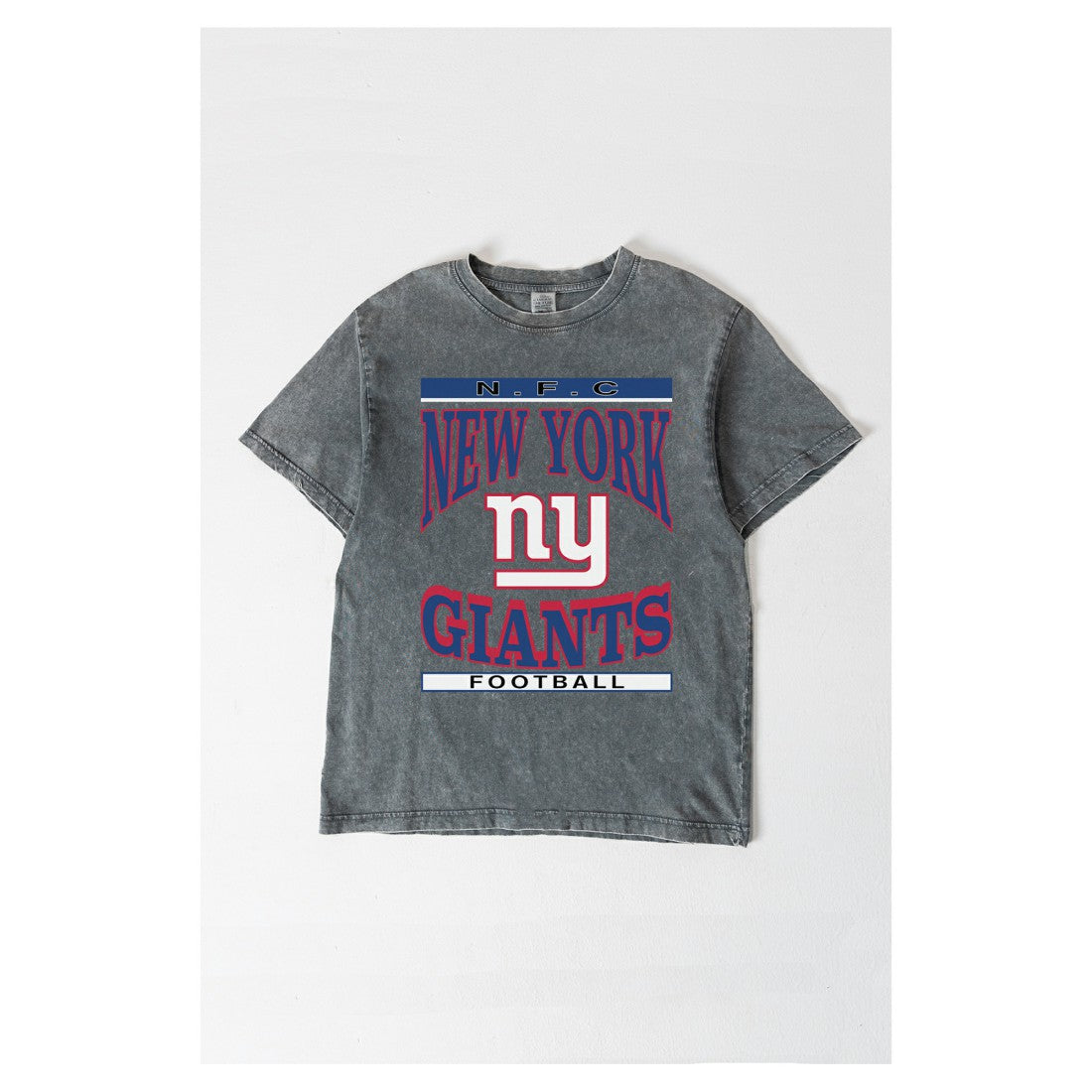 New York Giants Gameday Couture Women's Oversized Classic Grind Washed T-Shirt - Gray T-shirts