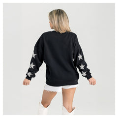 Dallas Cowboys Gameday Couture Women's Pure Victory Rhinestud Star-Sleeve Pullover Sweatshirt - Black Pullover