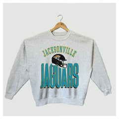 Jacksonville Jaguars Gameday Couture Women's Fierce Focus Premium Oversized Fleece Pullover Sweatshirt - Ash Pullover