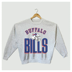 Buffalo Bills Gameday Couture Women's Fierce Focus Premium Oversized Fleece Pullover Sweatshirt - Ash Pullover