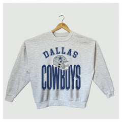 Dallas Cowboys Gameday Couture Women's Fierce Focus Premium Oversized Fleece Pullover Sweatshirt - Ash Pullover