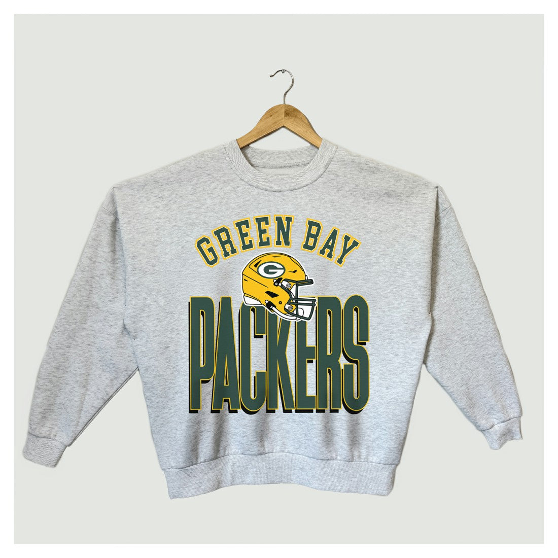 Green Bay Packers Gameday Couture Women's Fierce Focus Premium Oversized Fleece Pullover Sweatshirt - Ash Pullover
