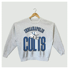 Indianapolis Colts Gameday Couture Women's Fierce Focus Premium Oversized Fleece Pullover Sweatshirt - Ash Pullover