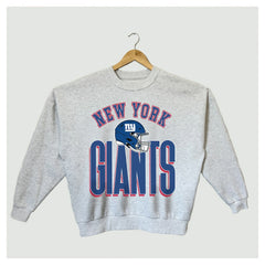 New York Giants Gameday Couture Women's Fierce Focus Premium Oversized Fleece Pullover Sweatshirt - Ash Pullover