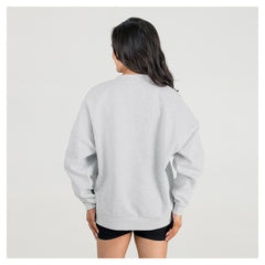 New York Jets Gameday Couture Women's Fierce Focus Premium Oversized Fleece Pullover Sweatshirt - Ash Pullover