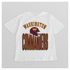 Washington Commanders Gameday Couture Women's Oversized Classic Fierce Focus T-Shirt - White T-shirts