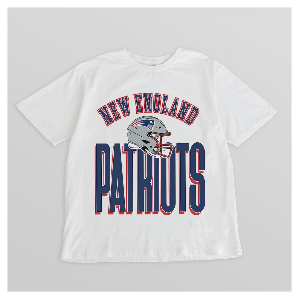 New England Patriots Gameday Couture Women's Oversized Classic Fierce Focus T-Shirt - White T-shirts