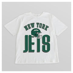 New York Jets Gameday Couture Women's Oversized Classic Fierce Focus T-Shirt - White T-shirts