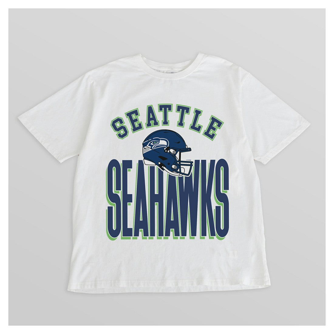 Seattle Seahawks Gameday Couture Women's Oversized Classic Fierce Focus T-Shirt - White T-shirts