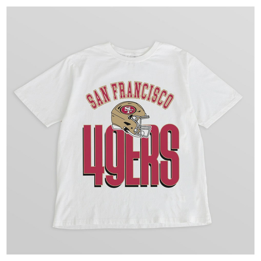 San Francisco 49ers Gameday Couture Women's Oversized Classic Fierce Focus T-Shirt - White T-shirts