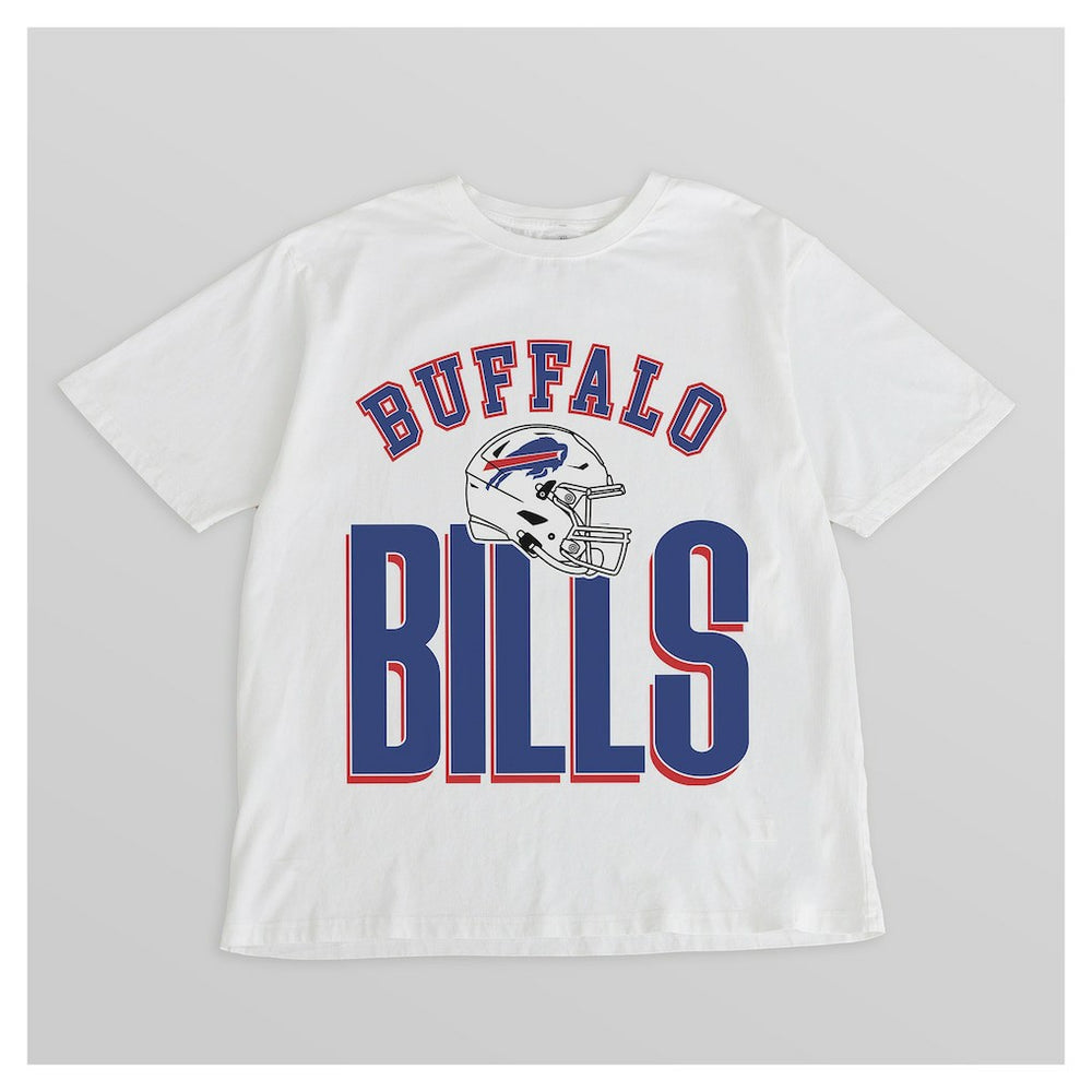 Buffalo Bills Gameday Couture Women's Oversized Classic Fierce Focus T-Shirt - White T-shirts