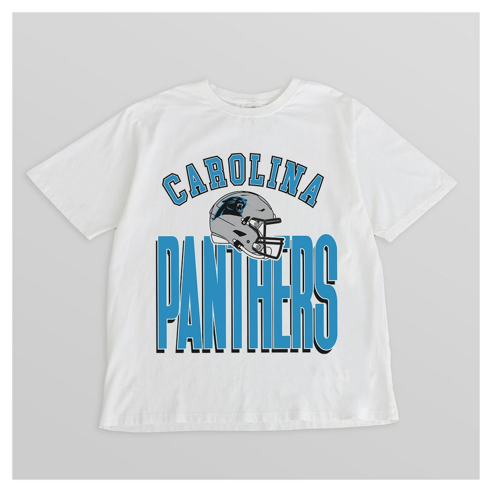 Carolina Panthers Gameday Couture Women's Oversized Classic Fierce Focus T-Shirt - White T-shirts