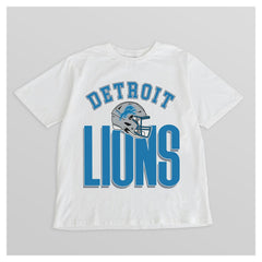 Detroit Lions Gameday Couture Women's Oversized Classic Fierce Focus T-Shirt - White T-shirts