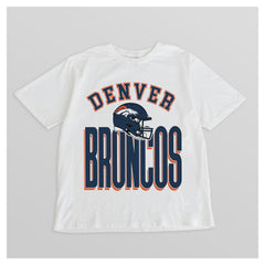 Denver Broncos Gameday Couture Women's Oversized Classic Fierce Focus T-Shirt - White T-shirts