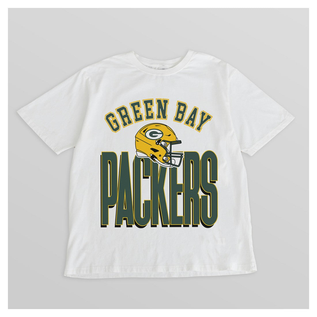 Green Bay Packers Gameday Couture Women's Oversized Classic Fierce Focus T-Shirt - White T-shirts