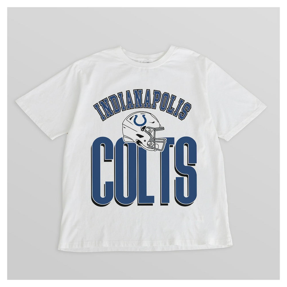 Indianapolis Colts Gameday Couture Women's Oversized Classic Fierce Focus T-Shirt - White T-shirts