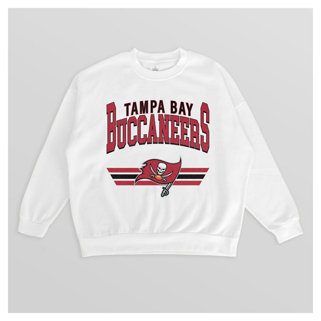 Tampa Bay Buccaneers Gameday Couture Women's Swift Strike Premium Oversized Fleece Pullover Sweatshirt - White Pullover