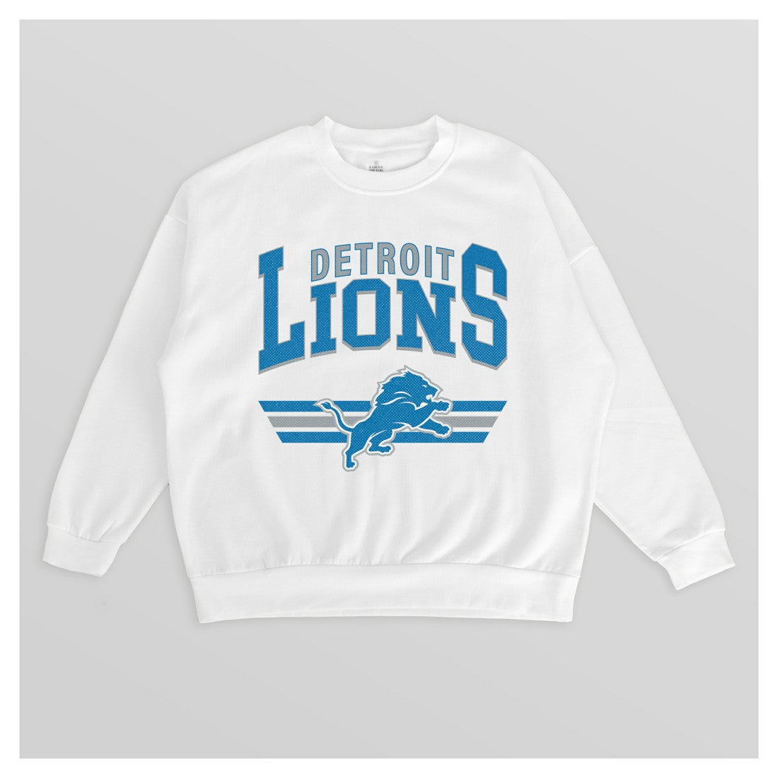 Detroit Lions Gameday Couture Women's Swift Strike Premium Oversized Fleece Pullover Sweatshirt - White Pullover