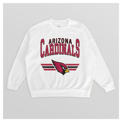Arizona Cardinals Gameday Couture Women's Swift Strike Premium Oversized Fleece Pullover Sweatshirt - White Pullover