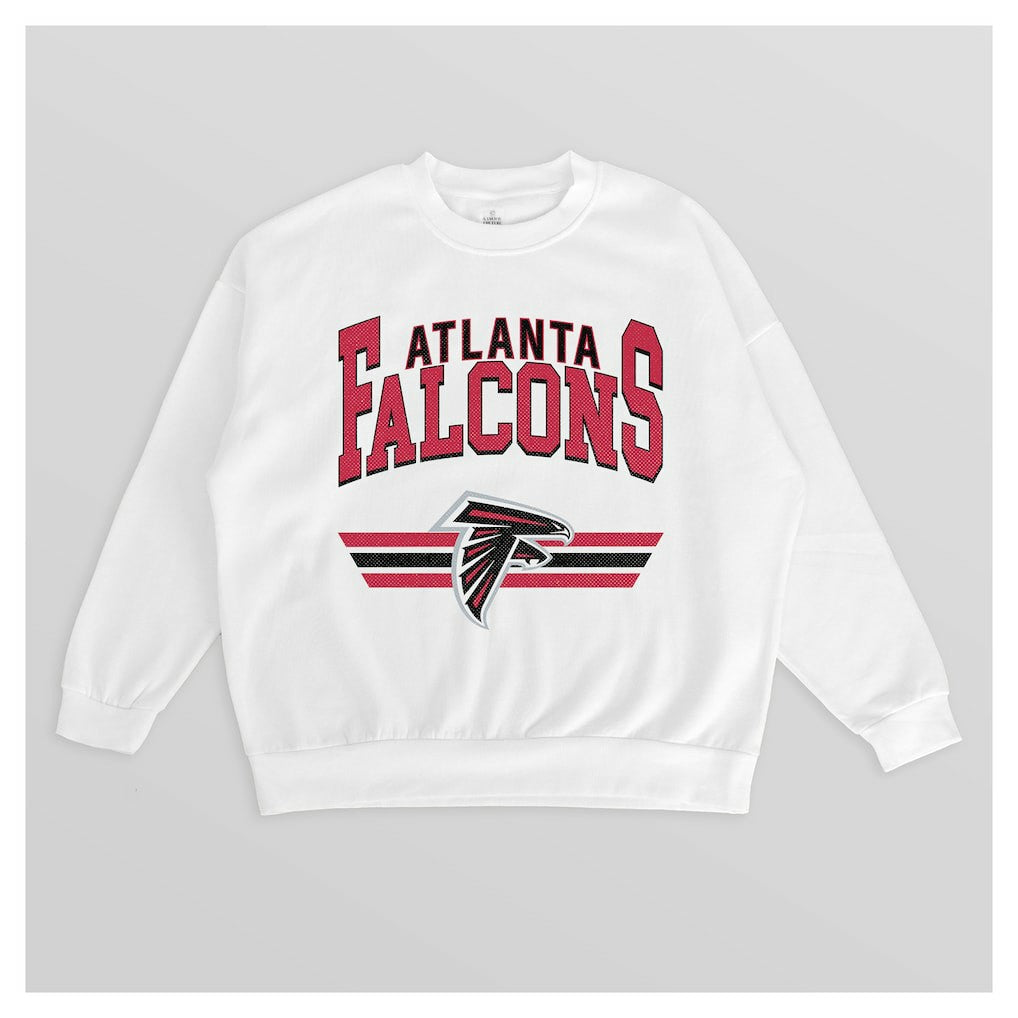 Atlanta Falcons Gameday Couture Women's Swift Strike Premium Oversized Fleece Pullover Sweatshirt - White Pullover