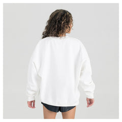 Chicago Bears Gameday Couture Women's Oversized Hard Earned Premium Fleece Pullover Sweatshirt - White Pullover