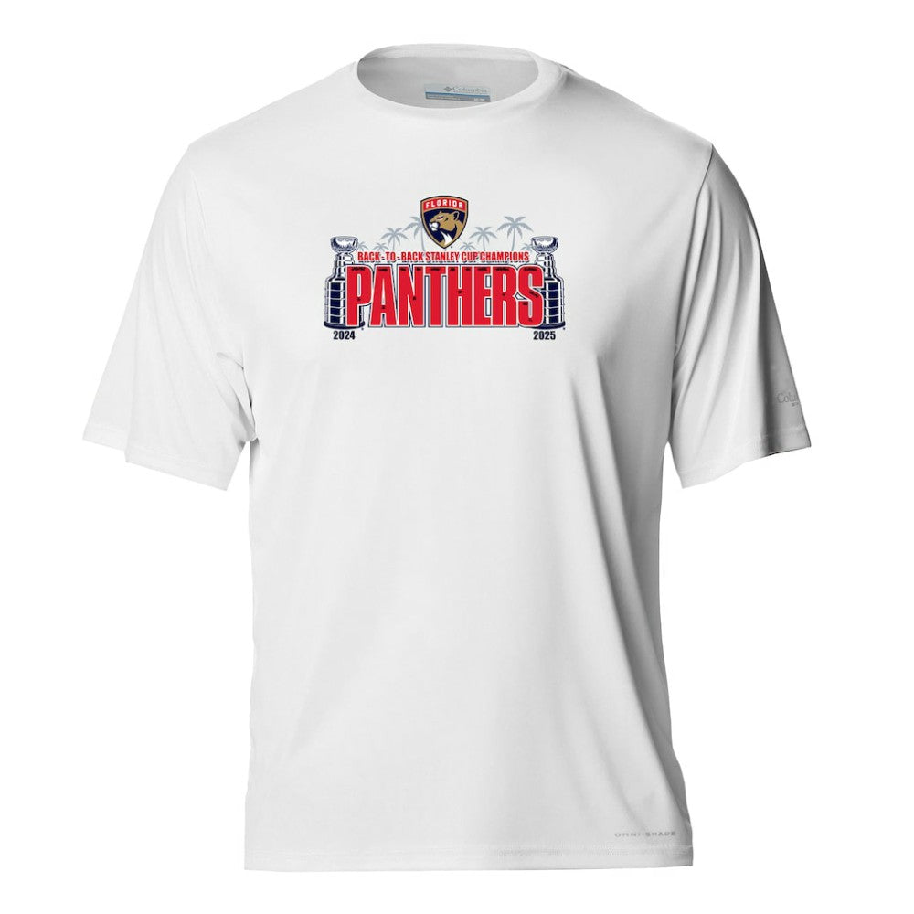 Florida Panthers Columbia Terminal Tackle Back-To-Back Stanley Cup Champions Omni-Shade T-Shirt - White | US 203322624