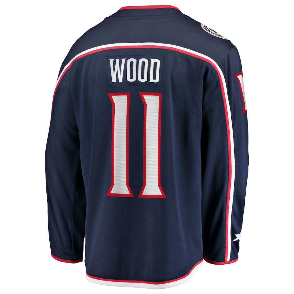 Miles Wood Columbus Blue Jackets Fanatics Home Breakaway Jersey - Navy | US 203322874