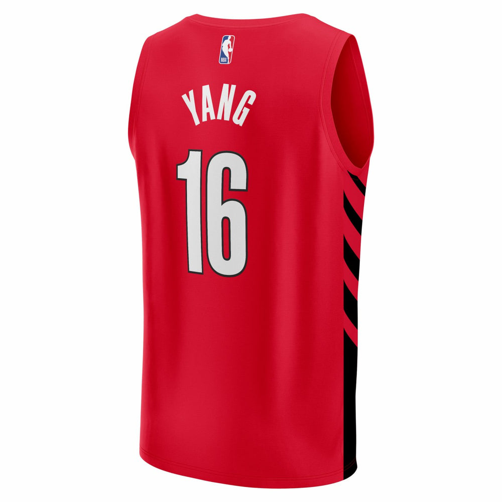 Yang Hansen Portland Trail Blazers Fast Break Replica Jersey Red Statement Edition - Fanatics