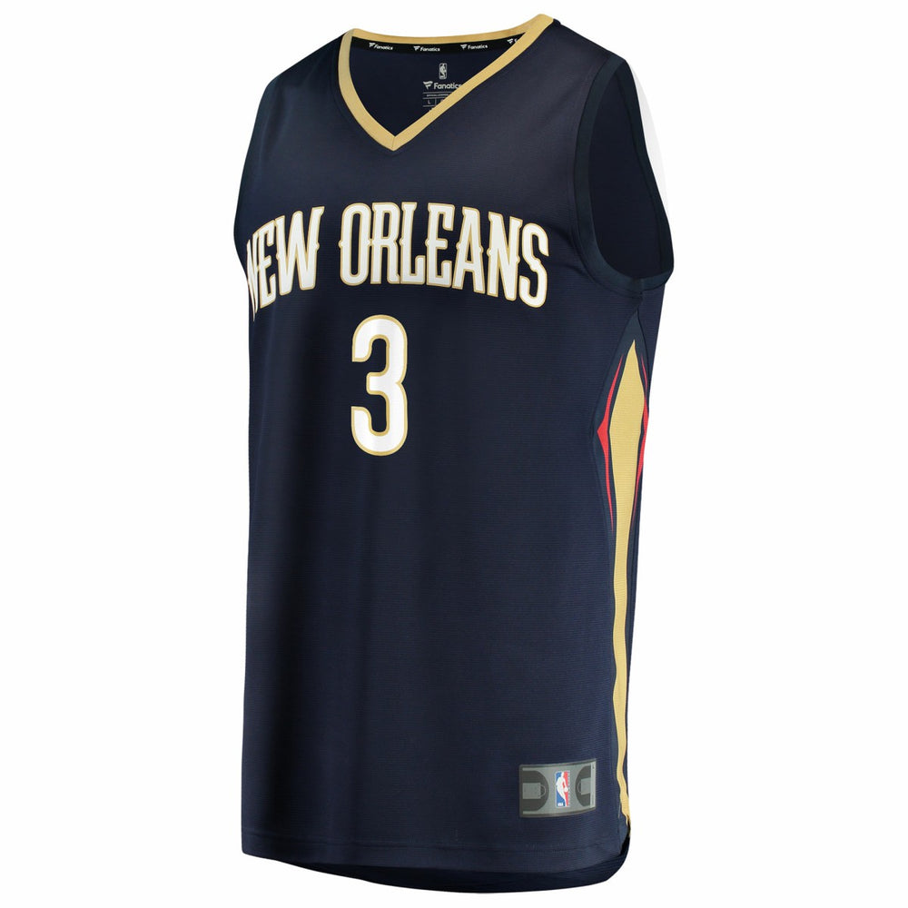 Jordan Poole New Orleans Pelicans Youth Fast Break Replica Jersey Navy Icon Edition - Fanatics