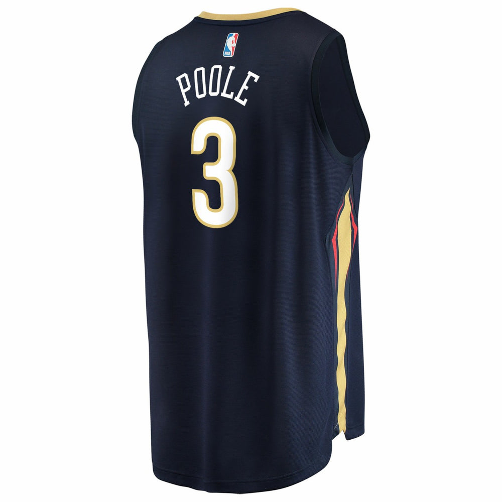 Jordan Poole New Orleans Pelicans Youth Fast Break Replica Jersey Navy Icon Edition - Fanatics