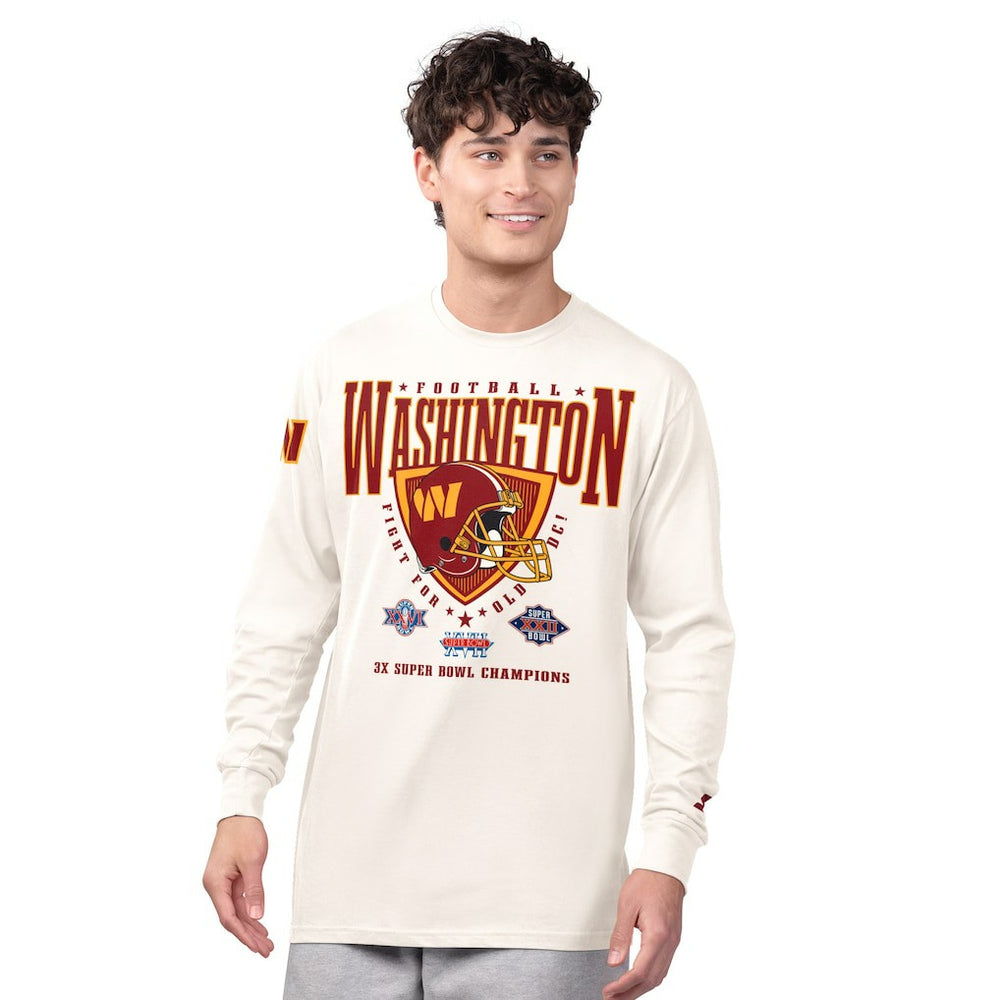 Washington Commanders Starter Champions Long Sleeve T-Shirt - Cream T-shirts