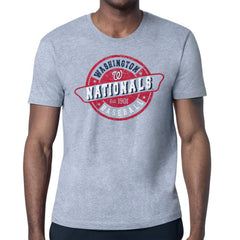 Washington Nationals Starter Route 66 Team Logo T-Shirt - Heather Gray T-shirts