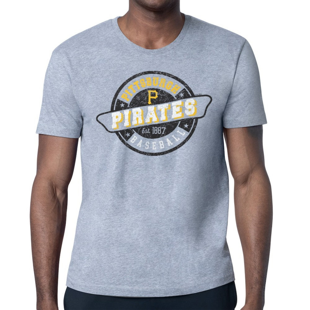 Pittsburgh Pirates Starter Route 66 Team Logo T-Shirt - Gray T-shirts
