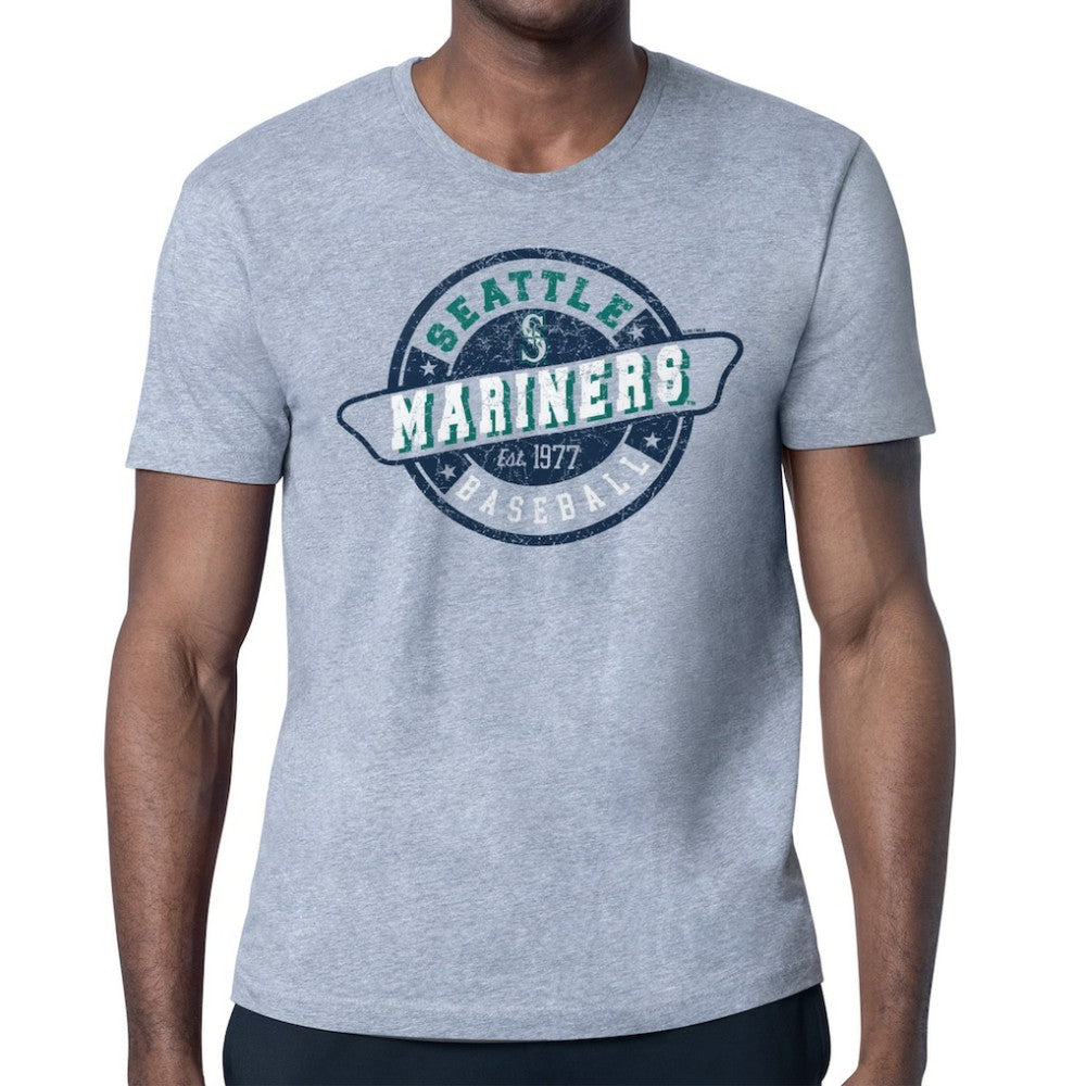 Seattle Mariners Starter Route 66 Team Logo T-Shirt - Gray T-shirts