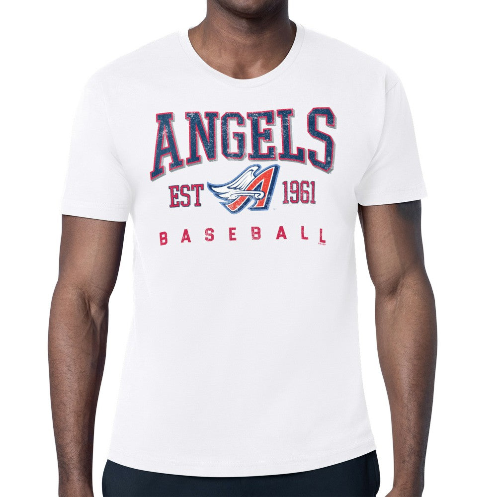 Los Angeles Angels Starter Distressed Logo T-Shirt - White T-shirts